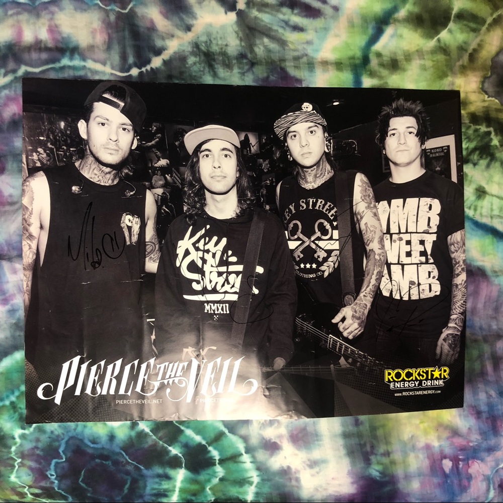 Pierce The Veil Autographed Poster 24x18inch